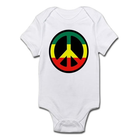 CafePress - Rasta Peace Infant Bodysuit - Baby Light Bodysuit