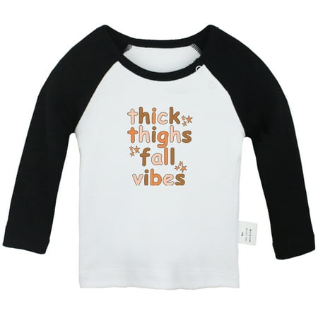 Thick Thighs & Fall Vibes Funny T shirt For Baby Newborn Babies T-shirts Infant Tops 0-24M Kids Graphic Tees Clothing (Long Black Raglan T-shirt 18-24 Months)
Thick Thighs & Fall Vibes Funny T shirt For Baby Newborn Babies T-shirts Infant Tops 0-24M Kids Graphic Tees Clothing (Long Black Raglan T-shirt 18-24 Months)
