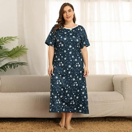 PROMATION Big Size Summer Women Nightdress Short-sleeve Night Robe O-neck Floral Print Women Sleepwear Nightgowns
PROMATION Big Size Summer Women Nightdress Short-sleeve Night Robe O-neck Floral Print Women Sleepwear Nightgowns