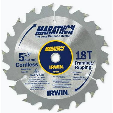 New Irwin Tools 14015 Marathon Cordless Circular Saw Blade 5-3/8 18 Teeth Each
New Irwin Tools 14015 Marathon Cordless Circular Saw Blade 5-3/8 18 Teeth Each