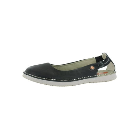 Softinos Womens TOR Leather Slip On Shoes Black 37 EU (6.5-7 US)