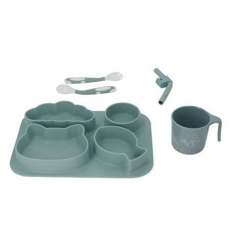 Baby Dinner Plate Set 5 Piece Set Soft Strong Suction Children Tableware Set For Outdoors
Baby Dinner Plate Set 5 Piece Set Soft Strong Suction Children Tableware Set For Outdoors