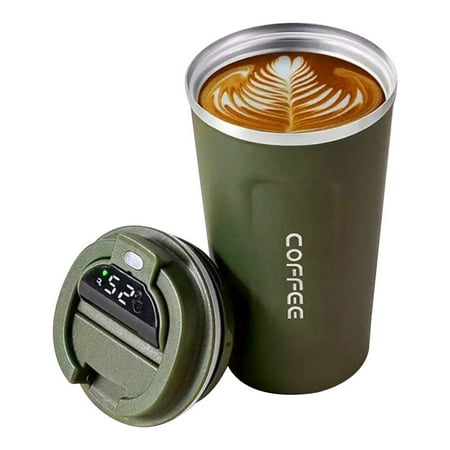 KKMOL 304 Stainless Steel Intelligent Digital Display Insulated Coffee Mug with Lid 17 fl oz Green
KKMOL 304 Stainless Steel Intelligent Digital Display Insulated Coffee Mug with Lid 17 fl oz Green