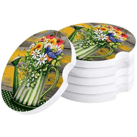 ZHANZZK Watercolor Flowers in Kettle on Wood Board Set of 4 Car Coaster for Drinks Absorbent Ceramic Stone Coasters Cup Mat with Cork Base for Home Kitchen Room Coffee Table Bar Decor
ZHANZZK Watercolor Flowers in Kettle on Wood Board Set of 4 Car Coaster for Drinks Absorbent Ceramic Stone Coasters Cup Mat with Cork Base for Home Kitchen Room Coffee Table Bar Decor