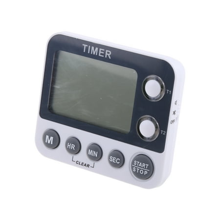2 Channel Timer Stopwatch Kitchen Cooking Countdown Alarm Clock Reminder 0.01s