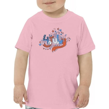 4Th July Hand Drawn Text T-Shirt Toddler -Image by Shutterstock 2 Toddler