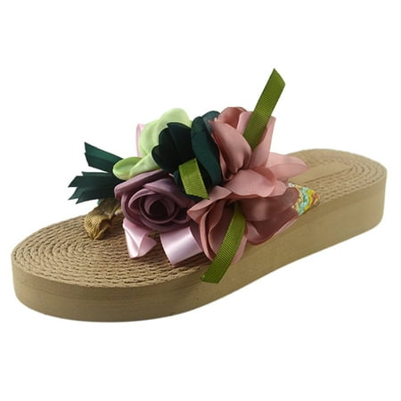 Shoes for Women Weave Beach Breathable Sandals Home Slipper Flowers Flip-Flops Flat Shoe
Shoes for Women Weave Beach Breathable Sandals Home Slipper Flowers Flip-Flops Flat Shoe