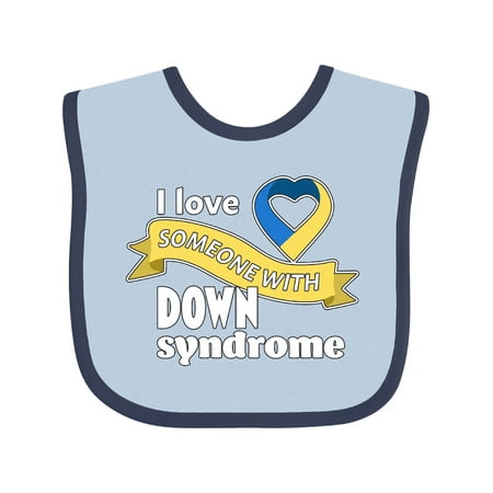 Inktastic I Love Someone with Down Syndrome Gift Baby Boy or Baby Girl Bib
