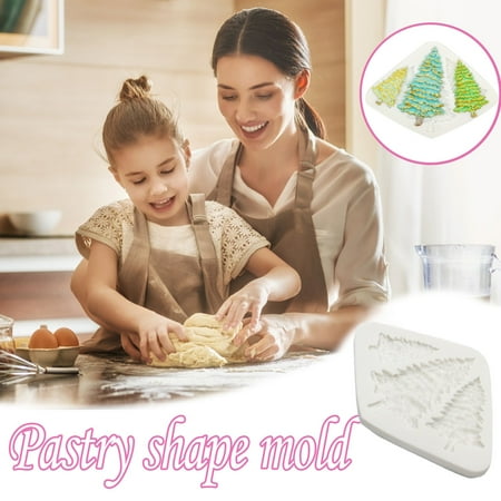 PhoneSoap Christmas Food Candy Christmas Silicone Chocolate Cake Tree Baking DIY Cake Mould White