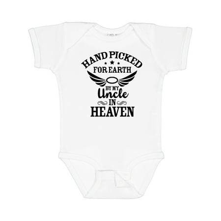 Inktastic Handpicked for Earth by My Uncle in Heaven with Angel Wings Gift Baby Boy or Baby Girl Bodysuit
Inktastic Handpicked for Earth by My Uncle in Heaven with Angel Wings Gift Baby Boy or Baby Girl Bodysuit