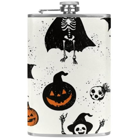 josid Halloween Theme 3.6x6in Stainless Steel Small Flask Leak-Proof Stainless Steel Construction Wrapped in Premium Two-Layer Leather Nano-Printed Design 227ml Capacity
josid Halloween Theme 3.6x6in Stainless Steel Small Flask Leak-Proof Stainless Steel Construction Wrapped in Premium Two-Layer Leather Nano-Printed Design 227ml Capacity