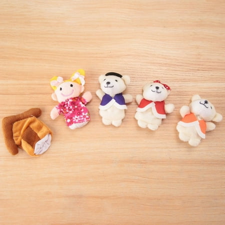 Lot of 5 pcs Finger Fairytale Fairy Tale Goldilocks and Three Bears