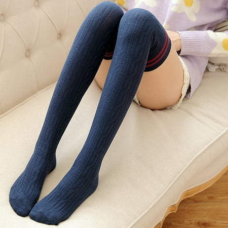 Faithtur Women Girls Spring Summer Cute Casual Socks Long Campus Style Hose