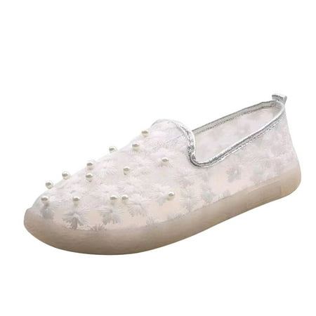 GNEIKDEING Summer Women Casual Shoes Mesh Hollow Breathable Pearl Flat Soft Sole Comfortable Gift on Clearance
GNEIKDEING Summer Women Casual Shoes Mesh Hollow Breathable Pearl Flat Soft Sole Comfortable Gift on Clearance