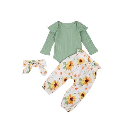 TheFound Toddler Baby Girls Clothes Long Sleeve Ruffle Romper Tops Floral Pants Headband 3Pcs Kids Fall Winter Outfits
TheFound Toddler Baby Girls Clothes Long Sleeve Ruffle Romper Tops Floral Pants Headband 3Pcs Kids Fall Winter Outfits