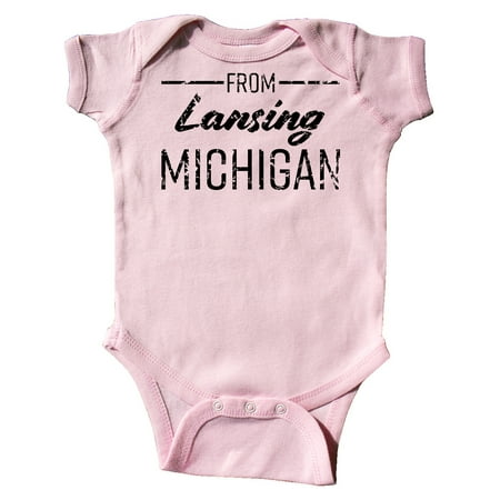 Inktastic From Lansing Michigan in Black Distressed Text Gift Baby Boy or Baby Girl Bodysuit
Inktastic From Lansing Michigan in Black Distressed Text Gift Baby Boy or Baby Girl Bodysuit