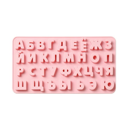 Silicone Letter Mold and Russian Number Chocolate Molds with Letters Cake Decora