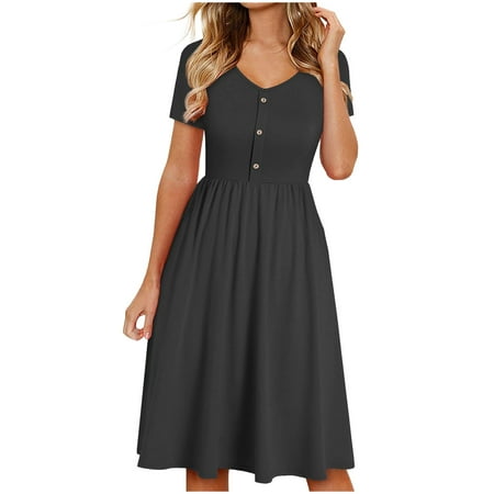 Juebong Women Off Shoulder Dresses Summer Casual V-Neck Button Pockets Vacation Beach Mini Dress
Juebong Women Off Shoulder Dresses Summer Casual V-Neck Button Pockets Vacation Beach Mini Dress