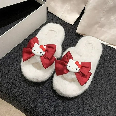 Sanrio Hello Kitty Cotton Slippers for Women Winter Cartoon Indoor Outdoor Shoes Cute Plushie Slipper Christmas Gifts for Girls
Sanrio Hello Kitty Cotton Slippers for Women Winter Cartoon Indoor Outdoor Shoes Cute Plushie Slipper Christmas Gifts for Girls
