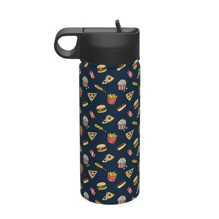 Uemuo Fast Food Print 18oz Sports Insulated Kettle Water Bottle Outdoor Sports Bottle Insulated Hydration Bottle with Handle & Flip Straw
Uemuo Fast Food Print 18oz Sports Insulated Kettle Water Bottle Outdoor Sports Bottle Insulated Hydration Bottle with Handle & Flip Straw