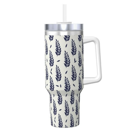 Daiia Blue Leaves Printed 40 oz Tumbler with Handle Ice Bully Insulated Tumbler 2 in 1 Lid Insulated Water Bottle Stainless Steel Travel Coffee Mug
Daiia Blue Leaves Printed 40 oz Tumbler with Handle Ice Bully Insulated Tumbler 2 in 1 Lid Insulated Water Bottle Stainless Steel Travel Coffee Mug