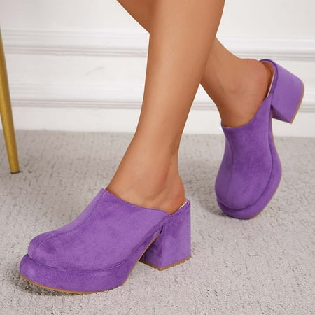 Dpityserensio Women s Fashion Casual Slippers Comfortable Walking Shoe Chunky Heel Round-Toe Sandals Sandals for Women Purple 6(38)
Dpityserensio Women s Fashion Casual Slippers Comfortable Walking Shoe Chunky Heel Round-Toe Sandals Sandals for Women Purple 6(38)