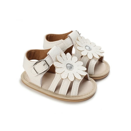 Suanret Infants Baby Girl Shoes Newborn Floral Cutout Leather Soft Sandals Walking Birthday Gift First Walker White 12-18 Months
Suanret Infants Baby Girl Shoes Newborn Floral Cutout Leather Soft Sandals Walking Birthday Gift First Walker White 12-18 Months