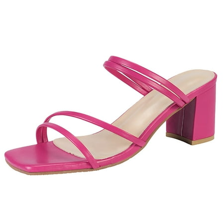Mortilo Fashion Summer Women Sandals Thick Heel Middle Heel Thin Strap Solid Color Casual Style PU sandals for Women Hot Pink
Mortilo Fashion Summer Women Sandals Thick Heel Middle Heel Thin Strap Solid Color Casual Style PU sandals for Women Hot Pink