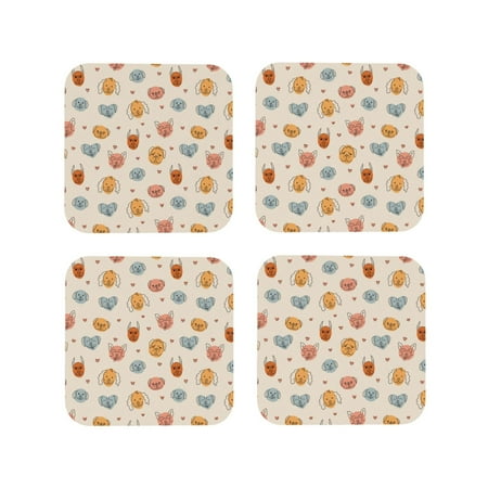 Drink Coasters Set of 4 Cute Dog Puppy Abstract Leather Coasters for Coffee Table Protector Heat Resistant Cute Coasters for Home Decor Housewarming Gifts Bar Kitchen 4 Inch Square
Drink Coasters Set of 4 Cute Dog Puppy Abstract Leather Coasters for Coffee Table Protector Heat Resistant Cute Coasters for Home Decor Housewarming Gifts Bar Kitchen 4 Inch Square