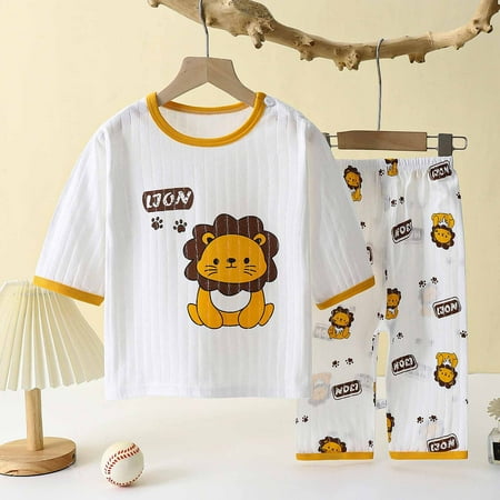 Lilgiuy Baby Girls Boys Home Clothing Summer Casual Three Quarter Sleeve Soft Loungewear Thin Air-conditioned Blouse Long Pant
Lilgiuy Baby Girls Boys Home Clothing Summer Casual Three Quarter Sleeve Soft Loungewear Thin Air-conditioned Blouse Long Pant