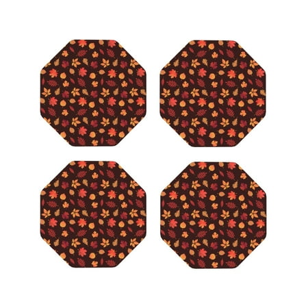 Junzan fall Maple leaf Print Coasters for Drinks - Leather Coasters Set of 4 for Coffee Table for Housewarming/Kitchen/Bar/Decor-Octagon
Junzan fall Maple leaf Print Coasters for Drinks - Leather Coasters Set of 4 for Coffee Table for Housewarming/Kitchen/Bar/Decor-Octagon