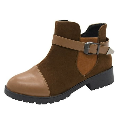 ZMHEGW Fashion Women Square Heel Buckle Strap Solid Color Short Booties Round Toe Shoes
ZMHEGW Fashion Women Square Heel Buckle Strap Solid Color Short Booties Round Toe Shoes