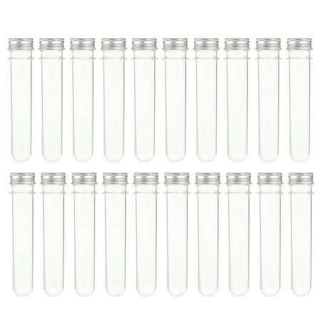 TOYMYTOY 20pcs Plastic Test Tubes with Screw Caps 40ml Bath Salt Containers