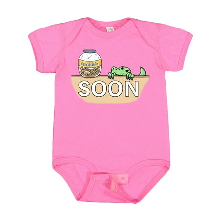 Inktastic SOON Dino Eyeing Cookie Jar Gift Baby Boy or Baby Girl Bodysuit