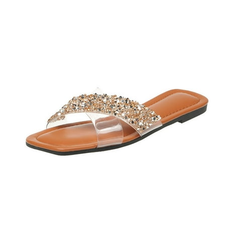 Stamzod Summer Slippers for Women Fashion Casual Flat Sandals Flip-flops Clearance
