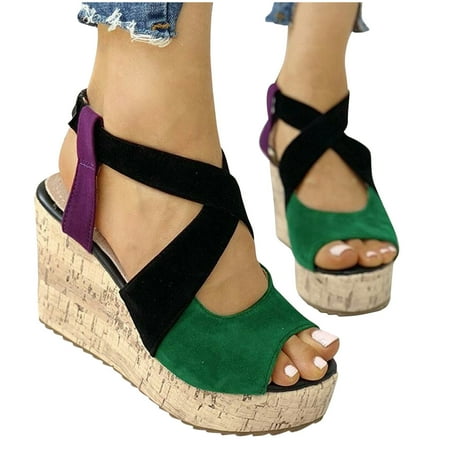 2022 Women Wedge Sandals Open Toe Strappy Sandals Espadrilles Thick Bottom Slingback Sandals Summer Platform Sandals
2022 Women Wedge Sandals Open Toe Strappy Sandals Espadrilles Thick Bottom Slingback Sandals Summer Platform Sandals