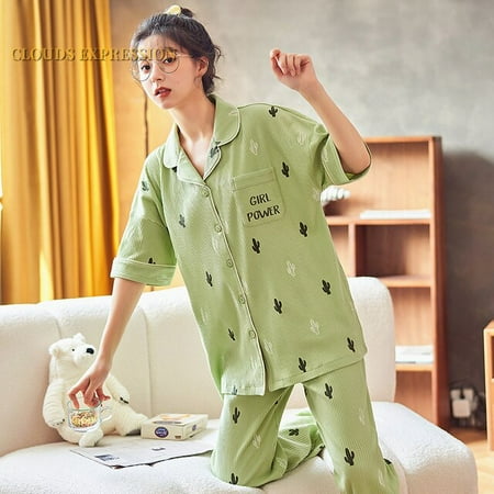 QWZNDZGR Spring Summer Short Pijama Cartoon Print Women s Pajamas Set Kawaii Girl Nightwear Plaid Pants Sleepwear Lounge Homewear Fashion
QWZNDZGR Spring Summer Short Pijama Cartoon Print Women s Pajamas Set Kawaii Girl Nightwear Plaid Pants Sleepwear Lounge Homewear Fashion