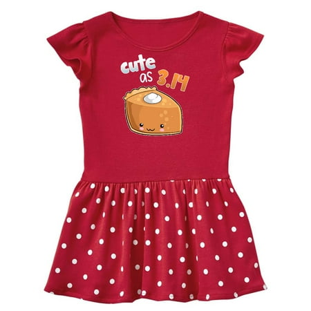 Inktastic Cute as 3.14 Pi Day Pumpkin Pie Pun Gift Toddler Girl Dress