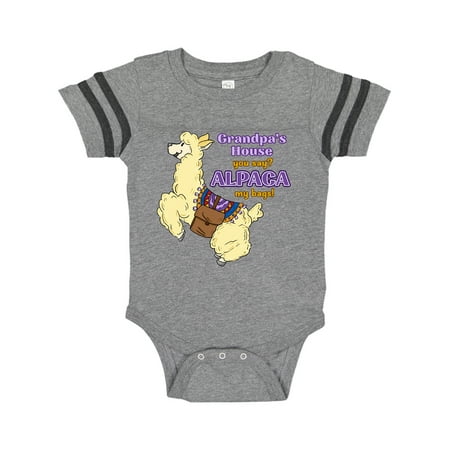 Inktastic Cute Jumping Alpaca-Grandpa s House You Say ALPACA my bags! Gift Baby Boy or Baby Girl Bodysuit
Inktastic Cute Jumping Alpaca-Grandpa s House You Say ALPACA my bags! Gift Baby Boy or Baby Girl Bodysuit