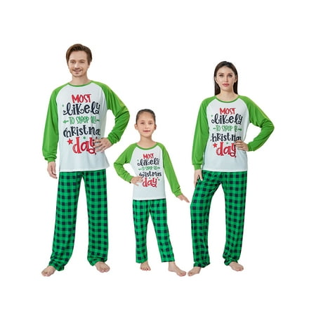 Gwiyeopda Family Matching Pajamas Christmas PJ s Sets Letter Print Long Sleeve Tee and Plaid Pants Loungewear
Gwiyeopda Family Matching Pajamas Christmas PJ s Sets Letter Print Long Sleeve Tee and Plaid Pants Loungewear