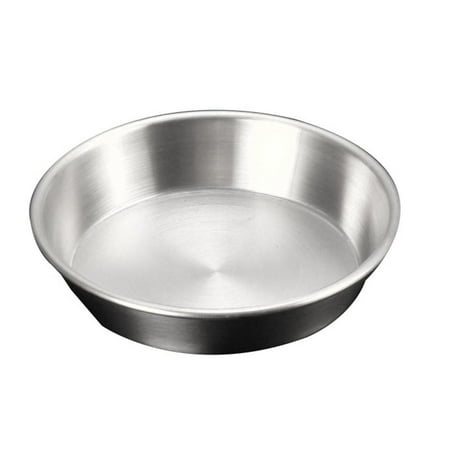NUOLUX Korean Style Stainless Steel Pizza Plates Round Shape Cake Plate Dessert Plate