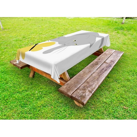 Grey and Yellow Outdoor Tablecloth Cat Pet Feline Best Friend Playing with Spring Butterfly Print Decorative Washable Fabric Picnic Table Cloth 58 X 84 Inches Black Marigold and Grey by Ambesonne
Grey and Yellow Outdoor Tablecloth Cat Pet Feline Best Friend Playing with Spring Butterfly Print Decorative Washable Fabric Picnic Table Cloth 58 X 84 Inches Black Marigold and Grey by Ambesonne