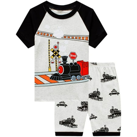 Popshion Kids Pajamas Boys Sleepwear Summer Short Pajamas Set Grey Train PJS(Grey Trian-6109 7T)
Popshion Kids Pajamas Boys Sleepwear Summer Short Pajamas Set Grey Train PJS(Grey Trian-6109 7T)