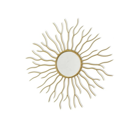Stylecraft Home Metal Round Bright Gold Finish Mirror MI12437