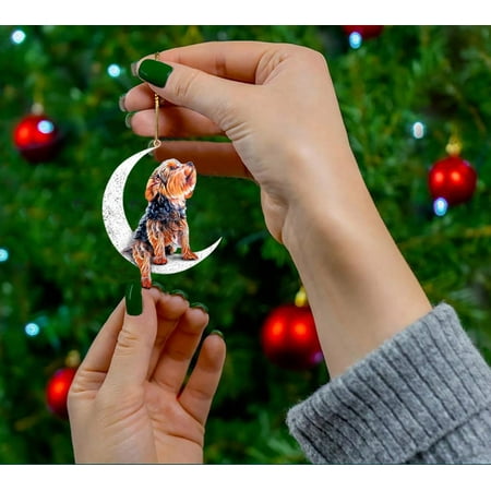 BTJX Christmas decoration Christmas Dog Sitting On The Moon Creative Pendant Decoration
BTJX Christmas decoration Christmas Dog Sitting On The Moon Creative Pendant Decoration
