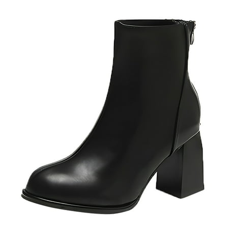 Dyfzdhu Fashion Women Artificial Leather Solid Color Autumn Thick Sole Square Heels Zipper Short Booties Round Toe Shoes
Dyfzdhu Fashion Women Artificial Leather Solid Color Autumn Thick Sole Square Heels Zipper Short Booties Round Toe Shoes