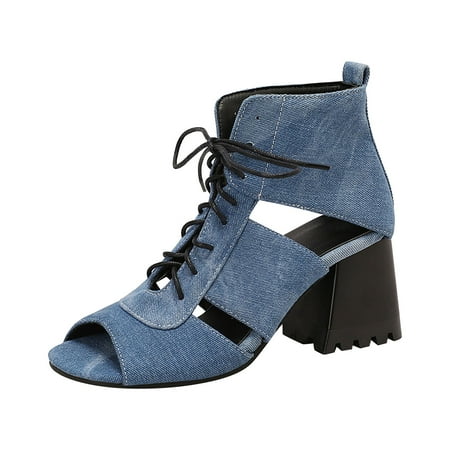 ZAROYEAX Women Bohemian Canvas Lace Up Sandals Thick Soled Ethnic Style Wedge Shoes
ZAROYEAX Women Bohemian Canvas Lace Up Sandals Thick Soled Ethnic Style Wedge Shoes