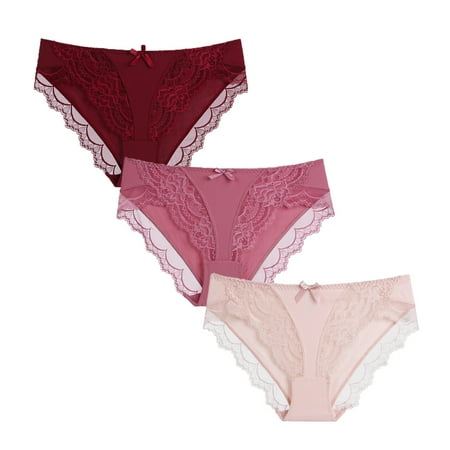 Xmarks Stretchy Lace Trimmed Bikini Underwear 3 Pack - Sexy Underwear for Women Bikini Panties Seamless Panties S-XL
Xmarks Stretchy Lace Trimmed Bikini Underwear 3 Pack - Sexy Underwear for Women Bikini Panties Seamless Panties S-XL