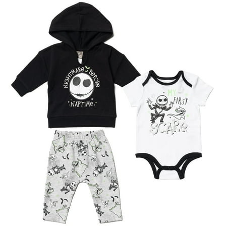 Disney Nightmare Before Christmas Infant Baby Boys or Girls Hoodie Bodysuit and Pants 3 Piece Set Black/White 6-9 Months
Disney Nightmare Before Christmas Infant Baby Boys or Girls Hoodie Bodysuit and Pants 3 Piece Set Black/White 6-9 Months