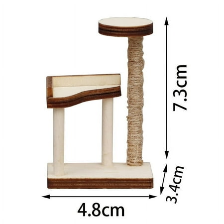 Dolls House Miniature Cat Tree Wooden Mini House Furniture Mini Cat Scratching Post
Dolls House Miniature Cat Tree Wooden Mini House Furniture Mini Cat Scratching Post